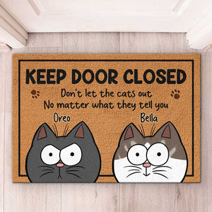 Vous devez demander la permission aux chats - Tapis décoratif personnalisé pour chat - Cadeau de pendaison de crémaillère pour les propriétaires et les amoureux des animaux