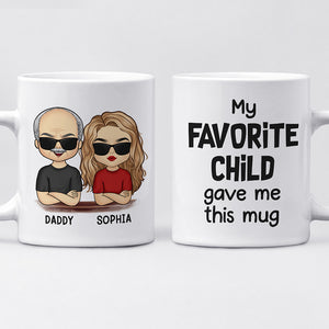Papa fier d'une fille géniale - Mug personnalisé pour la famille - Cadeau de fête des pères et d'anniversaire pour papa