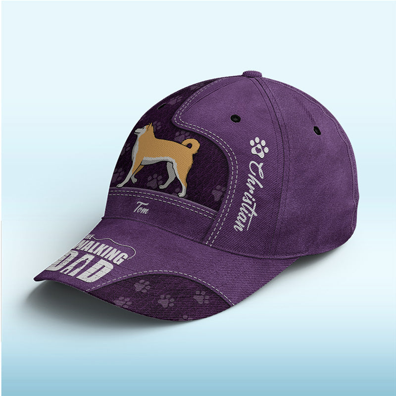 Le papa marcheur - Casquette personnalisée pour chien, casquette classique à imprimé intégral - Fête des pères, fête des mères, cadeau pour les propriétaires d'animaux et les amoureux des animaux