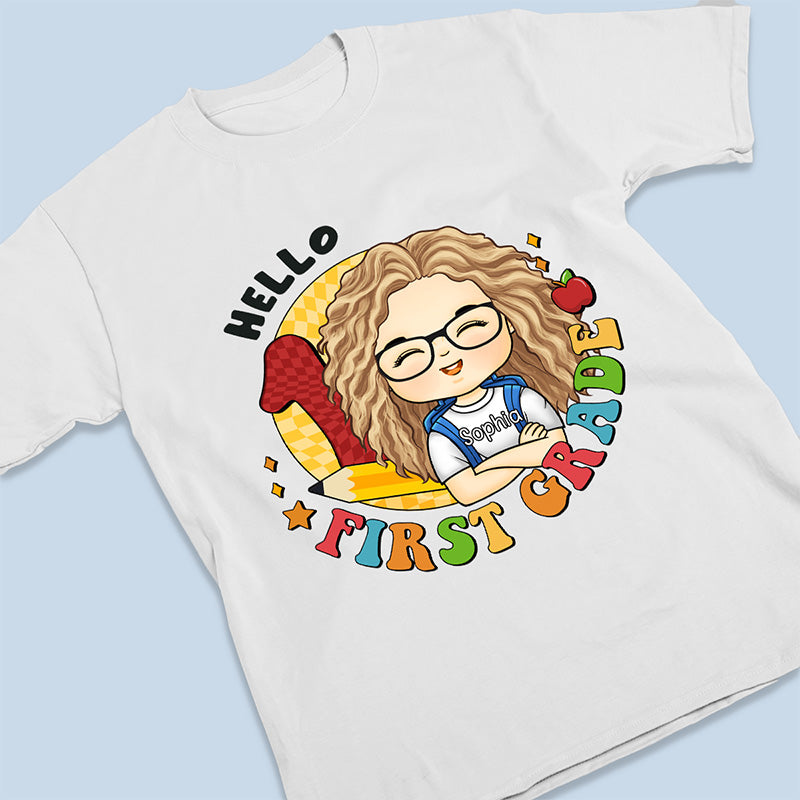 Bonjour la maternelle - T-shirt enfant personnalisé - Cadeau pour enfant, cadeau de rentrée scolaire