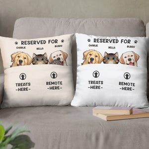 Le bonheur est dans nos compagnons à quatre pattes - Coussin de poche personnalisé pour chien et chat - Cadeau pour propriétaires et amoureux des animaux