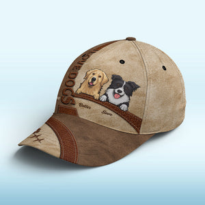 Le bonheur est un chiot violet chaleureux - Bonnet personnalisé pour chien, casquette classique à imprimé intégral - Nouveauté, cadeau pour propriétaires et amoureux des animaux