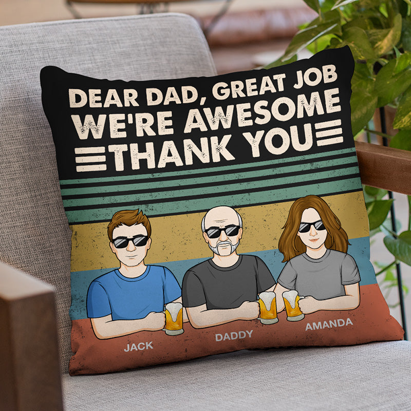 Tu seras toujours mon homme numéro un - Oreiller personnalisé pour la famille - Cadeau d'anniversaire pour papa