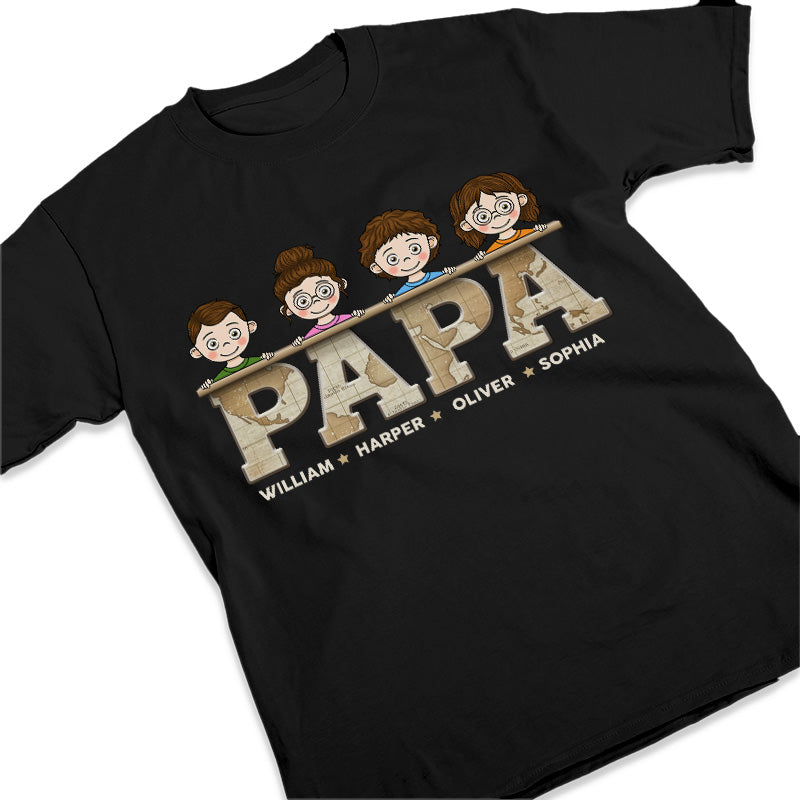 Le bonheur, c'est un câlin de grand-père - T-shirt, sweat à capuche, sweat-shirt unisexe personnalisé pour la famille - Cadeau d'anniversaire pour grand-père, papa