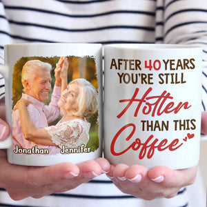 Photo personnalisée « Tu es toujours plus sexy que ça » - Tasse personnalisée pour couple - Cadeau pour mari et femme, anniversaire
