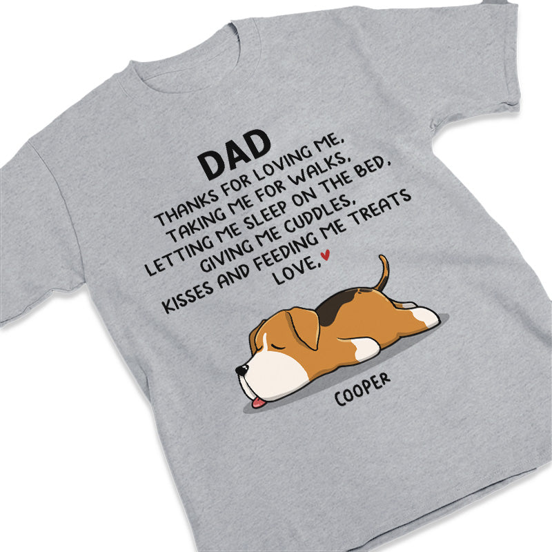 Merci de nous avoir fait des câlins et des bisous - T-shirt unisexe personnalisé pour chien, sweat à capuche, sweat-shirt - Fête des pères, cadeau pour les propriétaires d'animaux, amoureux des animaux
