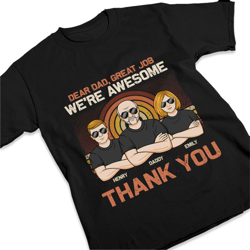 Cher papa, merci pour tout - T-shirt unisexe personnalisé pour la famille, sweat à capuche, sweat-shirt - Cadeau de fête des pères, d'anniversaire pour papa