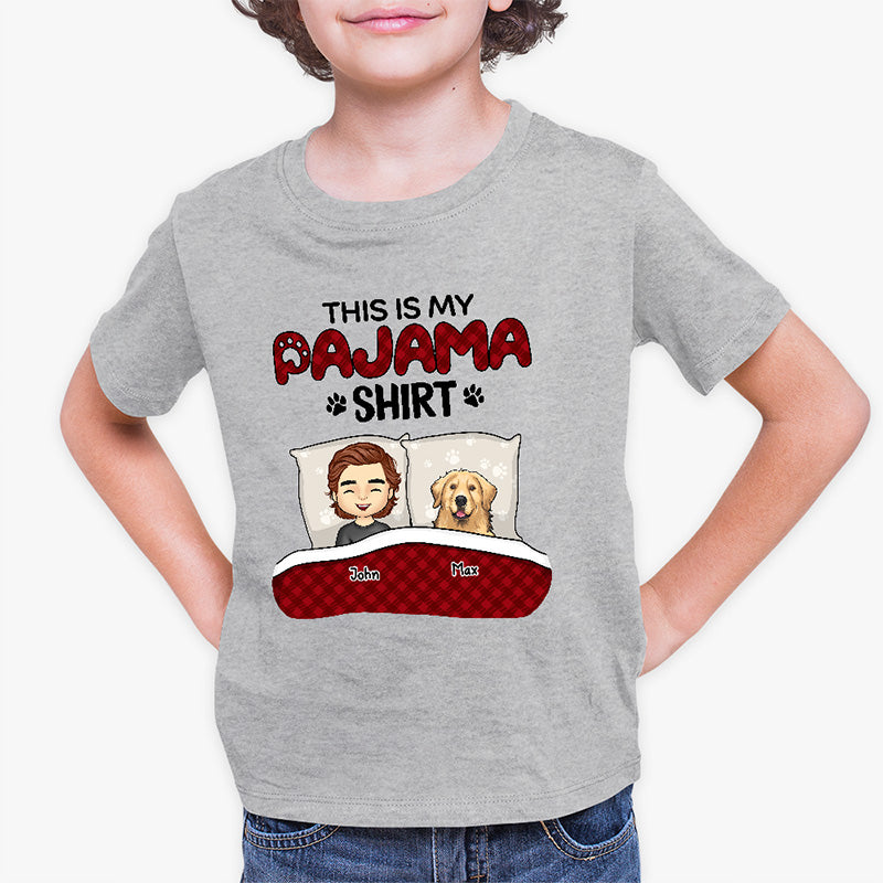 T-shirt pyjama « This Is Kid » - T-shirt personnalisé pour chien - Cadeau pour enfants, propriétaires d'animaux et amoureux des animaux