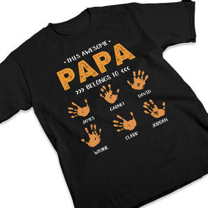 Ce papa génial nous appartient - T-shirt unisexe personnalisé, sweat à capuche, sweat-shirt - Cadeau de fête des pères, d'anniversaire pour papa