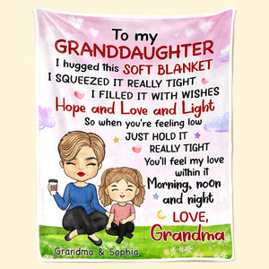 J'ai serré cette douce couverture dans mes bras - Couverture personnalisée pour la famille - Cadeau d'anniversaire pour maman, grand-mère
