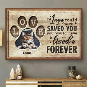 Affiche photo personnalisée « Promenez-vous à nos côtés tous les jours » - Affiche de décoration horizontale personnalisée pour chien et chat - Cadeau de pendaison de crémaillère pour propriétaires et amoureux des animaux