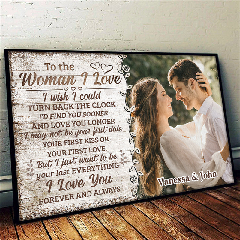 Photo personnalisée « Je veux juste être votre dernier tout » - Affiche horizontale personnalisée pour couple - Cadeau pour mari et femme, anniversaire