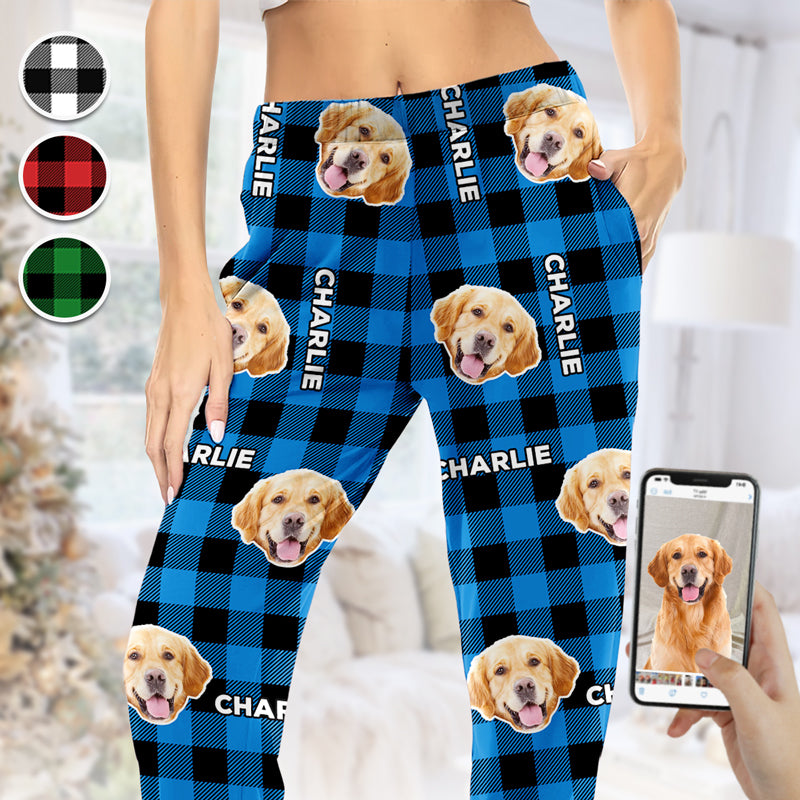 Pyjama personnalisé avec photo de Noël et de la fourrure - Pyjama personnalisé avec photo de visage pour chien et chat - Nouveauté, cadeau de Noël pour les propriétaires et les amoureux des animaux