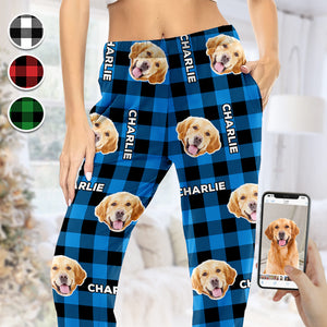 Pyjama personnalisé avec photo de Noël et de la fourrure - Pyjama personnalisé avec photo de visage pour chien et chat - Nouveauté, cadeau de Noël pour les propriétaires et les amoureux des animaux