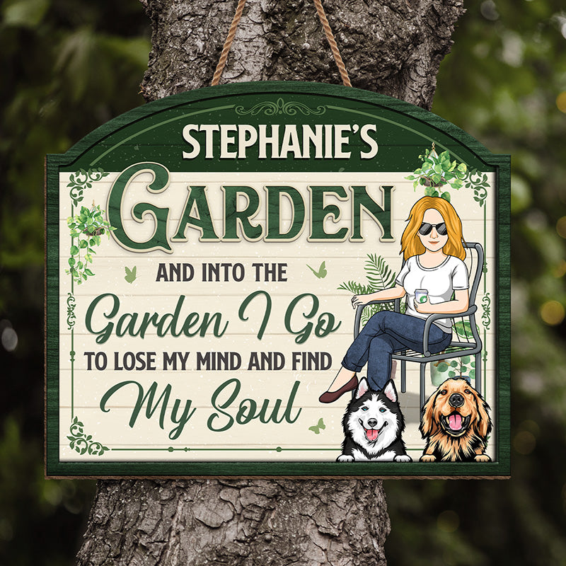 My Garden, My Soul - Garden Personalized Custom Shaped Home Decor Wood Sign - House Warming Gift For Gardening Lovers, Pet Owners, Pet Lovers