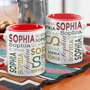 Vœux chaleureux et bisous de guimauve - Tasse personnalisée pour la famille - Cadeau de Noël pour les membres de la famille