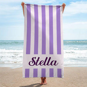 Serviette de plage personnalisée « On The Beach » pour meilleure amie - Cadeau idéal pour les vacances d'été, les anniversaires, les fêtes à la piscine, pour les meilleures amies, les meilleures amies et les sœurs
