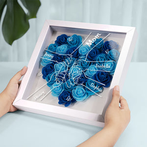 Toutes les familles heureuses se ressemblent - Boîte à fleurs personnalisée pour la famille - Fête des Mères, cadeau pour maman, grand-mère