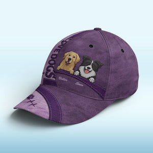 La vie est meilleure avec un chien rose ! Casquette personnalisée pour chien, imprimé intégral, classique ! Nouveauté, cadeau pour les propriétaires et les amoureux des animaux.