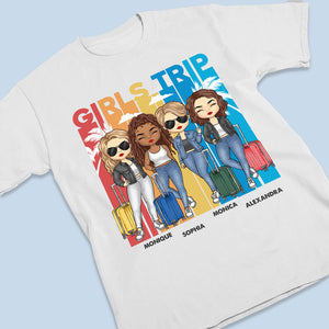 T-shirt unisexe personnalisé « Allons-y avec nous » – Vacances d'été, cadeau pour meilleure amie, meilleure amie, sœurs
