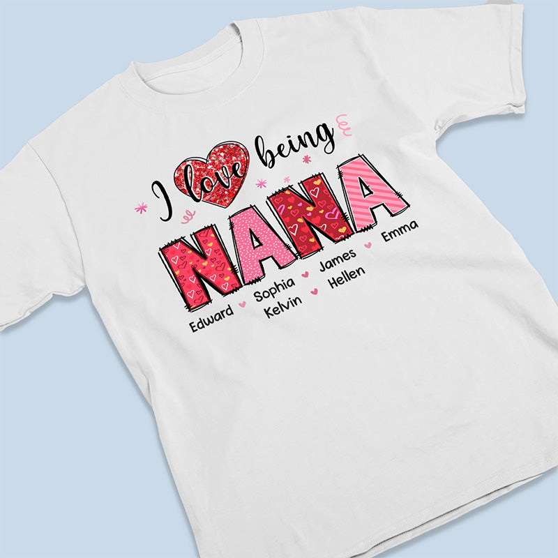 J'aime être maman - T-shirt, sweat à capuche, sweat-shirt unisexe personnalisé pour la famille - Cadeau pour maman, grand-mère