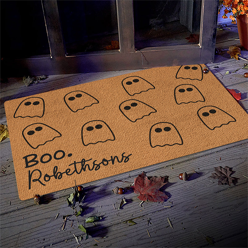 Un plaisir familial incroyable pour la nuit d'Halloween ! Tapis décoratif personnalisé pour la maison ! Cadeau d'Halloween pour les membres de la famille