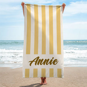 Serviette de plage personnalisée « On The Beach » pour meilleure amie - Cadeau idéal pour les vacances d'été, les anniversaires, les fêtes à la piscine, pour les meilleures amies, les meilleures amies et les sœurs