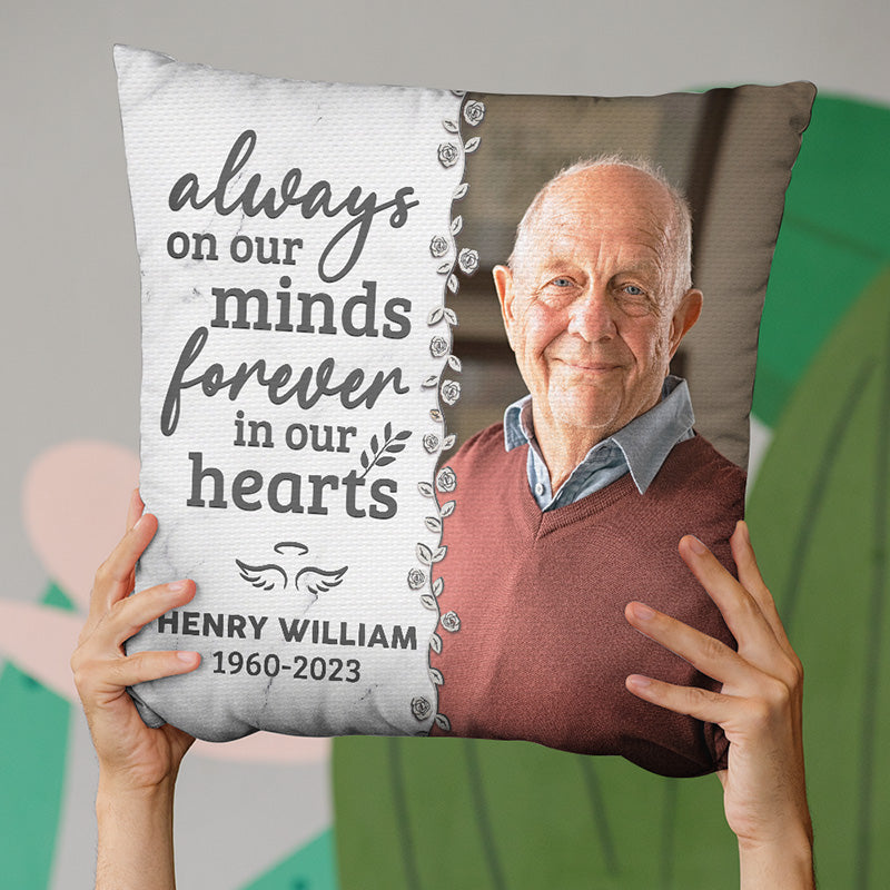 Photo personnalisée « N'ayez pas peur » - Coussin personnalisé commémoratif - Cadeau de condoléances pour les membres de la famille