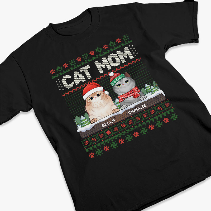 Le plus beau Noël - T-shirt, sweat à capuche et sweat-shirt unisexe personnalisé avec chat - Cadeau de Noël pour les propriétaires et les amoureux des animaux