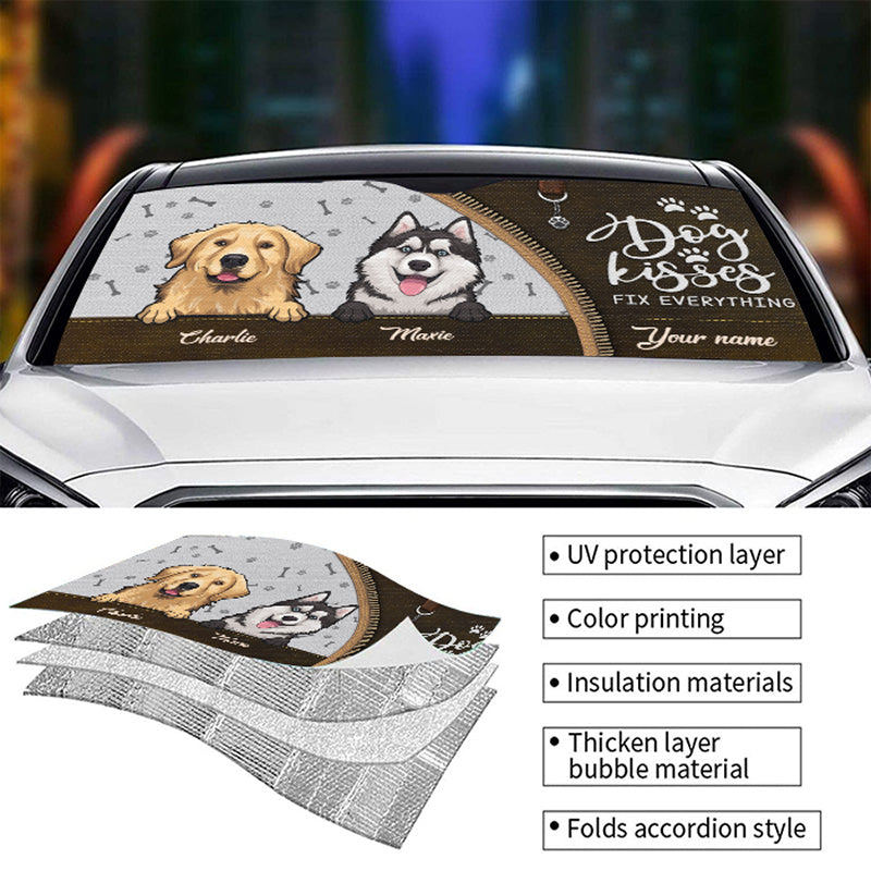 La vie est plus belle avec des bébés à fourrure ! Pare-soleil personnalisé pour pare-brise de voiture, protection de vitre de voiture, cadeau pour propriétaires et amoureux des animaux.