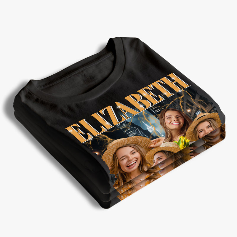 T-shirt, sweat à capuche et sweat-shirt unisexe personnalisé avec photo « La famille est éternelle » – Cadeau pour les membres de la famille