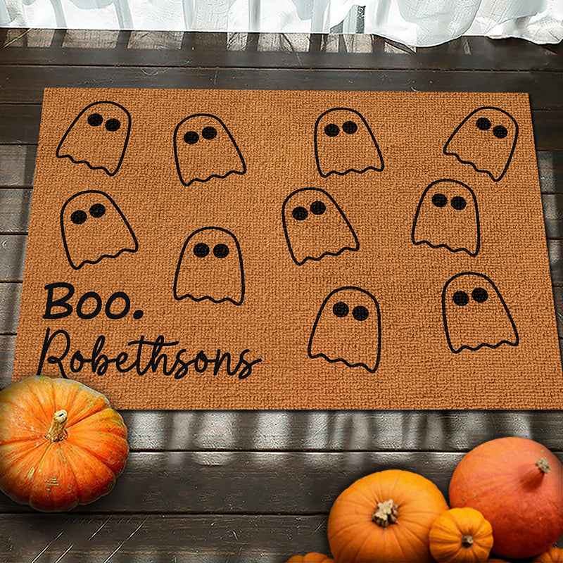 Un plaisir familial incroyable pour la nuit d'Halloween ! Tapis décoratif personnalisé pour la maison ! Cadeau d'Halloween pour les membres de la famille