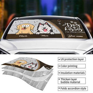 La vie est plus belle avec des bébés à fourrure ! Pare-soleil personnalisé pour pare-brise de voiture, protection de vitre de voiture, cadeau pour propriétaires et amoureux des animaux.