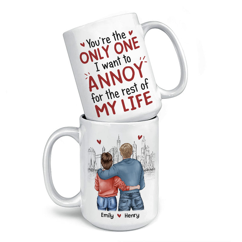 Je t'ai rencontré, je t'ai aimé, je t'aime - Tasse personnalisée pour couple - Cadeau pour mari et femme, anniversaire