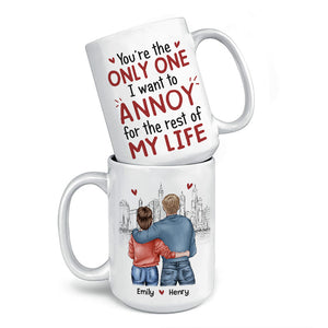 Je t'ai rencontré, je t'ai aimé, je t'aime - Tasse personnalisée pour couple - Cadeau pour mari et femme, anniversaire