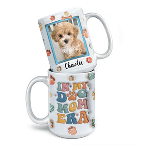 À l'ère de mon papa à fourrure - Mug personnalisé avec effet gonflé en 3D pour chien et chat - Cadeau pour les propriétaires et les amoureux des animaux