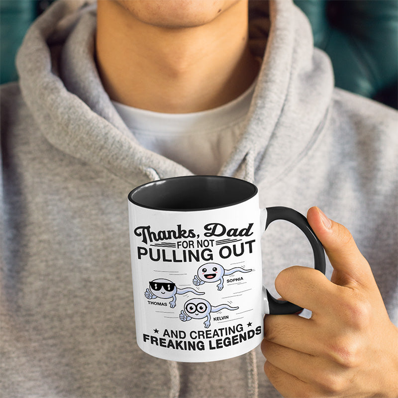 Merci de nous avoir accueillis - Tasse personnalisée avec accents pour la famille - Cadeau pour la fête des pères et l'anniversaire de papa