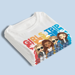 T-shirt unisexe personnalisé « Allons-y avec nous » – Vacances d'été, cadeau pour meilleure amie, meilleure amie, sœurs