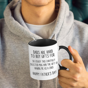 Papa, bonne fête des pères ! - Mug personnalisé avec accents pour la famille - Cadeau d'anniversaire pour papa