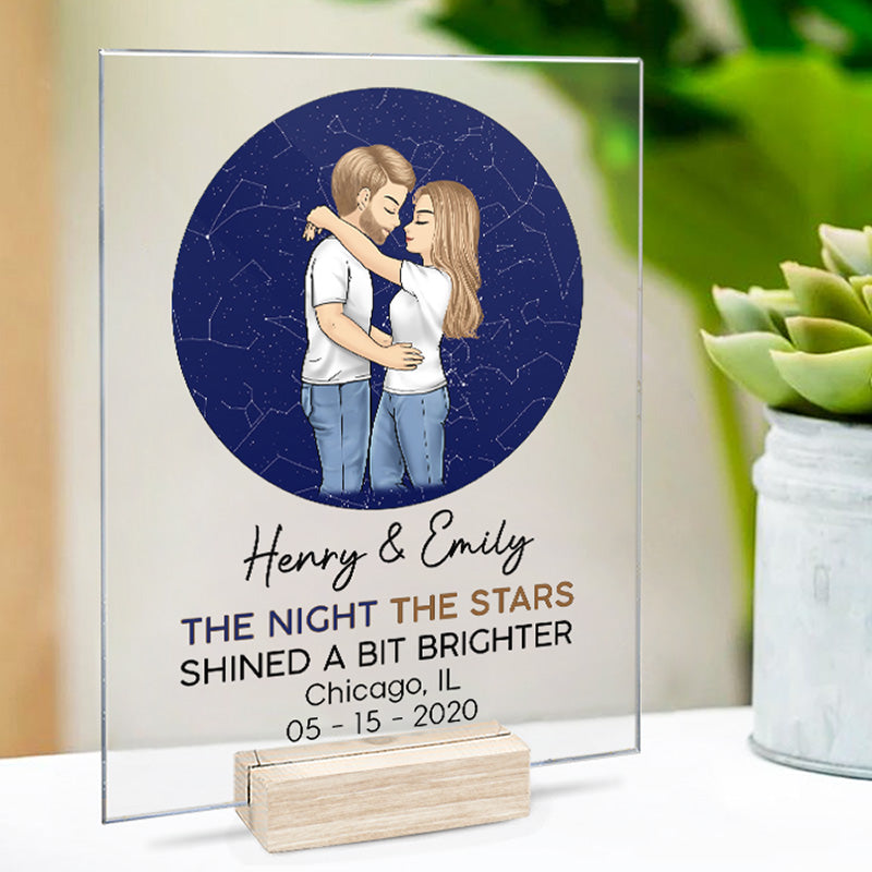 Le début de l'éternité - Plaque rectangulaire en acrylique personnalisée pour couple - Cadeau pour mari et femme, anniversaire
