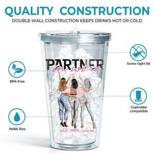 The Girls Are Drinking Again - Bestie Personalized Custom Clear Acrylic Tumbler - Gift For Best Friends, BFF, Sisters
