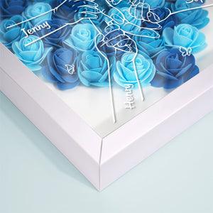 Toutes les familles heureuses se ressemblent - Boîte à fleurs personnalisée pour la famille - Fête des Mères, cadeau pour maman, grand-mère