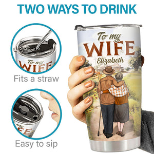 To My Wife Once Upon A Time - Couple Personalized Custom Tumbler - Gift For Husband Wife, Anniversary