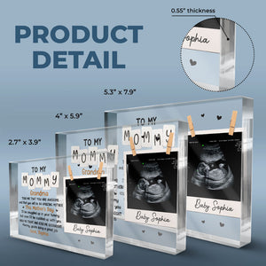 Photo personnalisée « Vous serez une mère formidable » - Plaque rectangulaire en acrylique personnalisée pour la famille - Cadeau de fête prénatale, cadeau pour la première maman