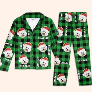 Custom Photo May Your Days Be Furry & Bright - Dog & Cat Personalized Custom Face Photo Pajamas - Christmas Gift For Pet Owners, Pet Lovers