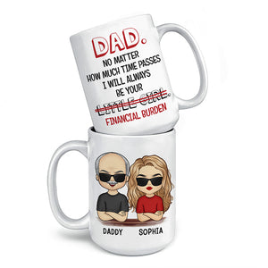 Papa fier d'une fille géniale - Mug personnalisé pour la famille - Cadeau de fête des pères et d'anniversaire pour papa