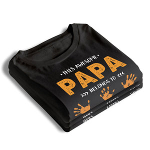 Ce papa génial nous appartient - T-shirt unisexe personnalisé, sweat à capuche, sweat-shirt - Cadeau de fête des pères, d'anniversaire pour papa