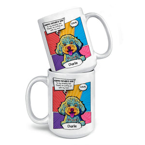 À mon incroyable papa - Mug personnalisé pour chien - Cadeau de fête des pères, d'anniversaire pour les propriétaires d'animaux et les amoureux des animaux