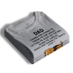 Merci de nous avoir fait des câlins et des bisous - T-shirt unisexe personnalisé pour chien, sweat à capuche, sweat-shirt - Fête des pères, cadeau pour les propriétaires d'animaux, amoureux des animaux