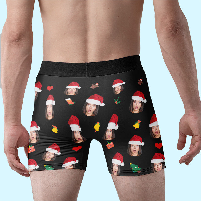 Custom Photo I Licked It So It's Mine - Funny Personalized Custom Boxer Briefs, Men's Boxers - Christmas Gift For Boyfriend, Husband, Anniversary